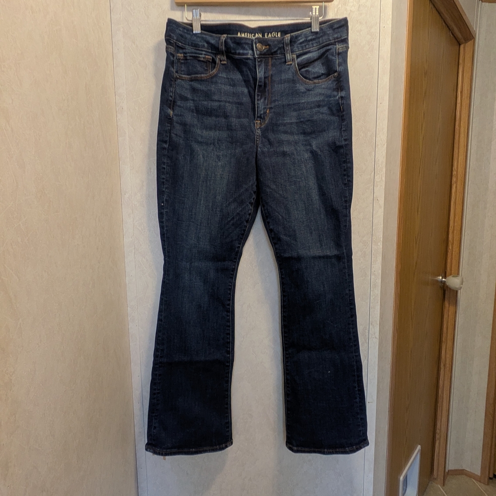 American Eagle Outfitters Women's Dark Blue Jeans